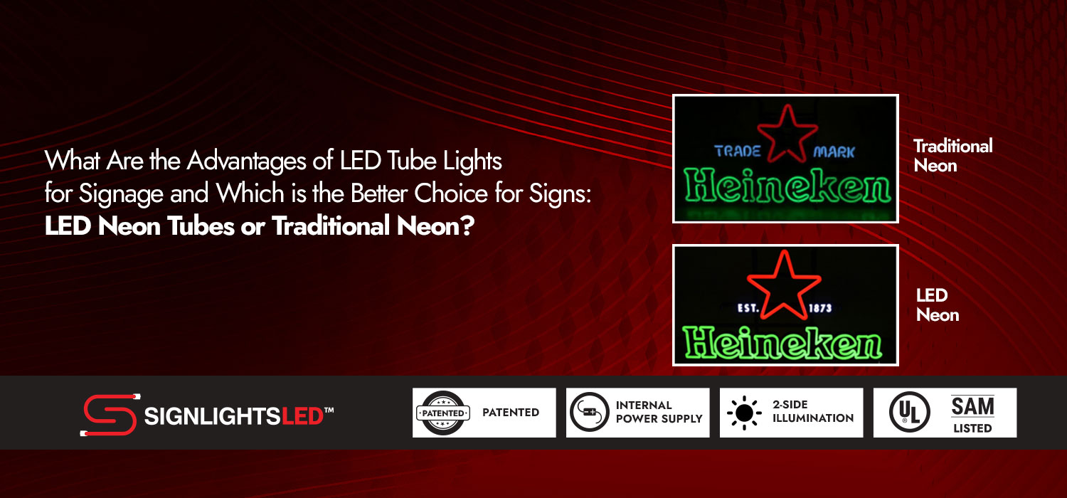 What Are the Advantages of LED Tube Lights for Signage and Which is the Better Choice for Signs: LED Neon Tubes or Traditional Neon?